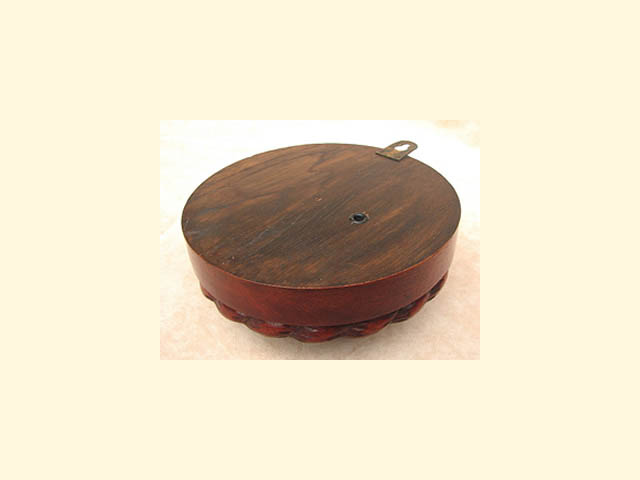 Rear view of barometer oak body